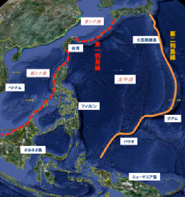 左が第一列島線、右が第二列島線